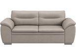 2,5-Sitzer COTTA "Leandra", grau, Sofas, B/H/T: 205cm x 88cm x 90cm, Leder PAMPAS, NaturLEDER: Bitte beachten Sie, dass Lederbezüge mehr Nähte aufweisen als Stoffbezüge.;Kunstleder Softlux;NaturLEDER (echtes Rindsleder) Die Rückseite bei Naturlederprodukten ist mit Spannstoff bezogen.;Luxus-Microfaser (100% Polyester), 2 5-Sitzer, Polstergarnitur, auch als Set erhältlich, B:205cm H:88cm T:90cm
