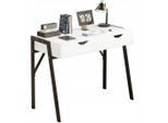 Schreibtisch,, Weiß, Holzwerkstoff, 40x90x80 cm, Arbeitszimmer, Schreibtische, Bürotische