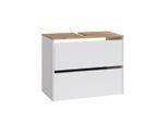 Vicco Waschbeckenunterschrank, Weiß, Eiche Artisan, Holzwerkstoff, 2 Schubladen, Rechteckig, 80.2x65x45.5 cm, Badezimmer, Badezimmerschränke, Waschbeckenunterschränke