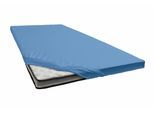 Spannbettlaken JANINE "TOPPER 5001", blau, 1 Stk., Jersey-Elasthan, 140x200 140x210 140x220 150x200 150x210 150x220 160x200 160x210 160x220 10cm, Jersey-Elasthan, Obermaterial: 95% Baumwolle, 5% Elasthan, Bettlaken, Spannbettlaken, mit Rundumgummizug
