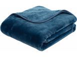 Wohndecke GÖZZE "Premium Cashmere Feeling", blau, B:220cm L:240cm, Polyester, Wohndecken, Wohndecke, mit premium Cashmere Feeling, Kuscheldecke