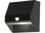LED Solarleuchte "Solar-Wandleuchte Wandy", schwarz, B:11cm H:11cm L:11cm T:6cm, PARFORCE TRADITIONAL HUNTING, Leuchten, Bewegungs- und Dämmerungssensor, stetig 5 lm, bei Bewegung 50 lm