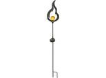 LED Solarleuchte "Solar Dekoration Melilla", amber, B:17cm H:85cm L:17cm T:13cm, PARFORCE TRADITIONAL HUNTING, Leuchten, Dämmerungssensor, amberfarbenes Licht, Schalter