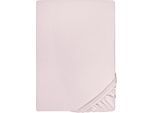 Spannbettlaken BIBERNA "THEA Baumwoll-Jersey mit Elasthan, 160 g/m²", rosa (rose), 1 Stk., Jersey-Elasthan, 120-130x200-220 25cm, Jersey-Elasthan, Obermaterial: 97% Baumwolle, 3% Elasthan, Bettlaken, Spannbettlaken, Bettlaken für Matratzen bis 25 cm Höhe, pflegeleicht, bügelfrei