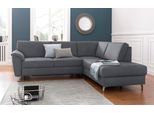 Ecksofa SIT & MORE "Texel L-Form", grau (dunkelgrau), B:250cm H:87cm T:201cm, Kunstleder SOFTLUX;Luxus-Microfaser (100% Polyester), Sofas, Ecksofa, mit Federkern, wahlweise mit Schlaffunktion und Bettkasten