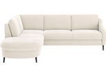 Ecksofa SIT & MORE "Soul L-Form", beige (elfenbein), B:257cm H:90cm T:239cm, 100% Polyester, Sofas, Ecksofa, wahlweise mit Schlaffunktion und Bettkasten oder Schubkasten