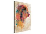 artgeist , Pink, Koralle , Textil, Holzwerkstoff , rechteckig , 40x60x1.2 cm , Keilrahmen ,