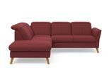 Ecksofa SIT & MORE "Romero L-Form", rot (bordeaux), B:250cm H:91cm T:220cm, 100% Polyester, Sofas, Ecksofa, wahlweise mit oder ohne TV-Funktion, Schlaffunktion, Bettkasten