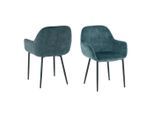 Mid.you , Blau, Schwarz , Metall, Textil , 60x84x57.5 cm ,