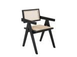 Mid.you , Naturfarben, Schwarz , Holz , Rattan, Kautschukholz , massiv , 52x78x58 cm ,