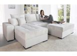 Ecksofa COLLECTION AB "Josy L-Form, B: 214 cm in Cord, Cord-Mix", beige (beige, hellgrau), B:214cm H:84cm T:161cm, 100% Polyester, Sofas, Ecksofa, Schlaffunktion, Bettkasten & 2 Zierkissen, Federkern, Topseller
