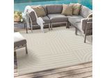 Teppich SANAT "Berlin", beige (creme), B:60cm H:6mm L:110cm, Kunstfaser, Teppiche, Teppich, In -und Outdoor geeignet, Außenbereich, Terrasse, Balkon, auch Läufer