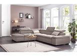 Ecksofa OTTO HOME "Alberto L-Form", grau, B:272cm H:73cm T:226cm, 100% Polyester;Luxus-Microfaser weich (9)0% Polyester / 10% Polyamid;Luxus-Microfaser Vintageoptik (100% Polyester);Microfaser Antiklederoptik (100% Polyester), Sofas, Ecksofa, mit Kopfteilverstellung, wahlweise mit Schlaffunktion