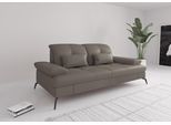 2,5-Sitzer SIT & MORE "Amica, inkl. Sitztiefenverstellung und Armteilverstellung", braun (delphine), B:202cm H:90cm T:122cm, Sofas, wahlweise mit Kopfteilverstellung und Schlaffunktion