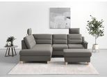 Ecksofa SIT & MORE "Farö L-Form", braun (schlamm), B:251cm H:90cm T:187cm, Sofas, Ecksofa, inklusive Federkern, wahlweise mit Schlaffunktion und Bettkasten