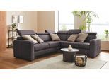 Ecksofa SIT & MORE "Bologna L-Form", grau (anthrazit), B:247cm H:84cm T:227cm, Sofas, Ecksofa, Kopfteilverstellung, wahlweise mit Schlaffunktion und Schubkasten
