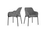 Mid.you , Grau, Schwarz , Metall, Textil , 63x79x51 cm ,