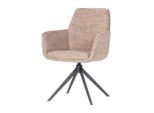 Livetastic , Sandfarben , Metall, Textil , 61x88x63 cm , Sitzfläche 360° drehbar ,