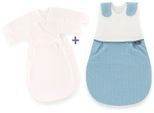 Babyschlafsack TRÄUMELAND "3 tlg Set LIEMBICH, Design Punkte", Baby, Gr. L: 87cm, 56/62, blau, Bezug: 100% Baumwolle. Füllung: 70% Polyester, 30% Lyocell (TENCEL™), Schlafsäcke
