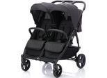 Zwillingswagen FILLIKID "Duo, schwarz melange", Kinder, schwarz (schwarz melange), Kinderwagen