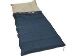 Deckenschlafsack POLYDAUN "Schlafsack Stormvogel", blau (mist), Schlafsäcke, B/L: 85cm x 210cm, umlaufender Reißverschluss, Obermaterial: 100% Baumwolle, L:210cm