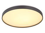 GLOBO LIGHTING Deckenleuchte "ECLYPSE", weiß, 1, Ø 48cm H: 4,5cm, 1 Stk., Leuchten, Deckenleuchte Weiß/Anthrazit, Opalglas, LED 24W, 3000K, Deckenleuchte