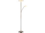 GLOBO LIGHTING Deckenfluter "STANFORD", silber (nickel matt), Ø 30cm H: 180cm, 1 Stk., Leuchten, Stehlampe Stehleuchte Fluter Wohnzimmer Flur, Deckenfluter