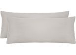 Kissenbezug BIBERNA "Michi Feinjersey mit Reißverschluss", grau (sturmgrau), B:40cm L:80cm, Feinjersey, Obermaterial: 100% Baumwolle, Kissenbezüge, Kissenbezug, verschiedene Größen, Feinjersey Kissenhülle aus 100% Baumwolle