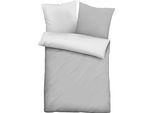 Bettwäsche "0560500", grau (sturmgrau), B/L: 155cm x 220cm, 1 Stk., 1 Stk., Microfaser, B/L: 80cm x 80cm, 2 Stk., Microfaser, Obermaterial: 100% Polyester, CASTELL - MARKENBETTWÄSCHE, Bettwäsche, Bettwäsche, Microfaser-Satin,2 teilig, pflegeleichte Bettwäsche mit Reißverschluss