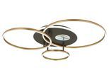 GLOBO LIGHTING Deckenleuchte "INVERTINA", gold (goldfarben matt), 1, H: 13cm, 1 Stk., Leuchten, Deckenleuchte, 3D-Acryl, dimmbar, LED 54W, Deckenleuchte