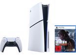 PLAYSTATION 5 Konsolen-Set "Disk Edition (Slim) + The Last of Us Part II Remastered", schwarz (schwarz, weiß), B:39cm H:10,4cm T:26cm, Spielekonsolen