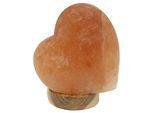 GLOBO LIGHTING Salzkristall-Tischlampe "STONE", beige (naturfarben), 1, H: 19cm, 1 Stk., Leuchten, Salzstein, Dekolampe, Dekoleuchte, Herzform, Valentinslampe