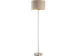 EGLO Stehlampe "MASERLO Stehlampe - Stahl - E27 - 1X60W - IP20", nickel, matt, 1, Ø 38cm H: 151cm, 1 Stk., Leuchten, Standleuchte, Wohnzimmer, Schlafzimmer, Esszimmer, H151 x Ø38 cm, Stehlampe