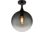 GLOBO LIGHTING Deckenleuchte "DALTON", schwarz matt, Ø 25cm H: 37,5cm, 1 Stk., Leuchten, Deckenlampe Wohnzimmer-Leuchte Schlafzimmer-Leuchte Flur Küche, Deckenleuchte
