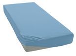 Spannbettlaken ELEGANTE "Mako-Jersey", blau, 1 Stk., Mako-Jersey, 100x190-200 28cm, Mako-Jersey, Obermaterial: 97% Baumwolle, 3% Elasthan, Bettlaken, Spannbettlaken, in hochwertiger Qualität mit Elasthan-Anteil