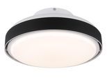 GLOBO LIGHTING Deckenleuchte "CARNEY", schwarz (weiß matt), 1, Ø 45cm H: 20cm, 1 Stk., Leuchten, Weißer Deckenventilator dimmbar mit LED, Memoryfunktion, Timer, Deckenleuchte