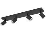 EGLO Deckenleuchte "MELITELLO-Z Spotlampe - Alu, Stahl - LED - 4X3,7W - IP20", schwarz, 4, H: 8cm, 1 Stk., Leuchten, Wandleuchte, Wandspot, schwenkbar, Strahler, L68 x B10,5 x H8 cm, Deckenleuchte