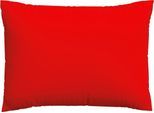 Kissenbezug SCHLAFGUT "Premium Kissenbezug Knitted Jersey (1 St)", rot (rot deep), B:60cm L:80cm, Jersey, Obermaterial: 95% Baumwolle, 5% Elasthan, Kissenbezüge, Kissenbezug, Ton-in-Ton Reißverschluss, Bio-Baumwolle mit Elasthan, Uni, OEKO Tex