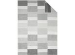 Wohndecke IBENA "Wohndecke Madeira", grau, B:150cm L:200cm, Baumwolle, Polyacryl, Polyester, Wohndecken, Wohndecke, mit modernem Kachelmuster