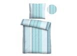Bettwäsche "0400901", blau (taubenblau), B/L: 135cm x 200cm, 1 Stk., 1 Stk., Renforcé, B/L: 80cm x 80cm, 2 Stk., Renforcé, Obermaterial: 100% Baumwolle, CASTELL - MARKENBETTWÄSCHE, Bettwäsche, Bettwäsche, hautsympathisch, 100% Baumwolle, Reißverschluss, ganzjährig nutzbar