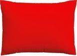Kissenbezug SCHLAFGUT "Premium Kissenbezug Woven Satin (1 St)", rot (rot deep), B:60cm L:80cm, Mako-Satin, Obermaterial: 100% Baumwolle, Kissenbezüge, Kissenbezug, Ton-in-Ton Reißverschluss, Fadendichte von 300tc, Uni, OEKO Tex