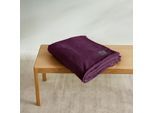 Wohndecke S.OLIVER "s.Oliver Decke Kuschelsoft", lila (dunkelpflaume), B:150cm L:200cm, Polyester, Wohndecken, Wohndecke, 150 x 200 cm, in bunten Farben, weich, 330g/m²