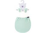 Babyschlafsack TRÄUMELAND "Außenschlafsack Pünktchen mint", Baby, Gr. 68/74, umlaufender Reißverschluss, grün (mint), Obermaterial: 100% Baumwolle, Schlafsäcke