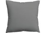 Kissenbezug SCHLAFGUT "Premium Kissenbezug Woven Satin (1 St)", grau (grau mid), B:80cm L:80cm, Mako-Satin, Obermaterial: 100% Baumwolle, Kissenbezüge, Kissenbezug, Ton-in-Ton Reißverschluss, Fadendichte von 300tc, Uni, OEKO Tex