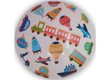 NIERMANN Deckenleuchten "Bunte Fahrzeuge", bunt (mehrfarbig), 1, Ø 35cm H: 9cm, 1 Stk., Leuchten, Kinderzimmer, Kinderlampe, Kinderlampe
