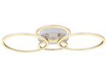 GLOBO LIGHTING Deckenleuchte "KENDY", weiß (nickel matt), 1, H: 7,5cm, 1 Stk., Leuchten, Deckenleuchte Nickel, Opal, Ring-DM, LED 40W, Deckenleuchte