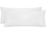 Kissenbezug BIBERNA "Michi Feinjersey mit Reißverschluss", weiß, B:40cm L:80cm, Feinjersey, Obermaterial: 100% Baumwolle, Kissenbezüge, Kissenbezug, verschiedene Größen, Feinjersey Kissenhülle aus 100% Baumwolle