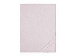Spannbettlaken BIBERNA "HERMAL Melange Flanell uni, kuschelig weich", rosa (rose), L:200cm, Flanell, Obermaterial: 100% Baumwolle, Bettlaken, Spannbettlaken, 100% Baumwolle, weich+warm, Matratzenhöhe bis 22 cm, Made in Germany