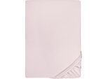 Spannbettlaken BIBERNA "THEA Baumwoll-Jersey mit Elasthan, 160 g/m²", rosa (rose), 1 Stk., Jersey-Elasthan, 90-100x190-220 25cm, Jersey-Elasthan, Obermaterial: 97% Baumwolle, 3% Elasthan, Bettlaken, Spannbettlaken, Bettlaken für Matratzen bis 25 cm Höhe, pflegeleicht, bügelfrei
