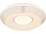 GLOBO LIGHTING Deckenleuchte "PILLO", weiß, Ø 39cm H: 7cm, 1 Stk., Leuchten, Deckenlampe Wohnzimmer-Leuchte Schlafzimmer-Leuchte Flur Küche, Deckenleuchte
